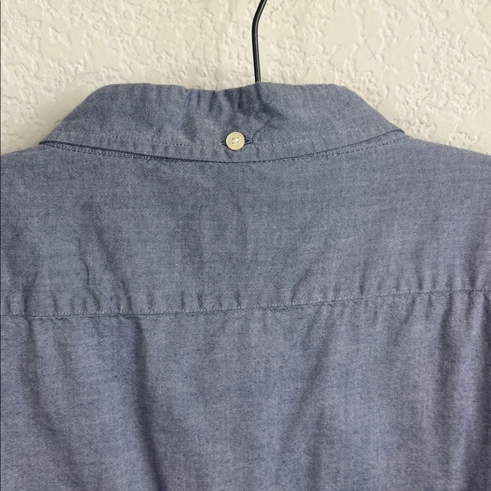 Elk Head Chambray Off Sides Popover Collared Short Sleeve Shirt - Picture 7 of 9